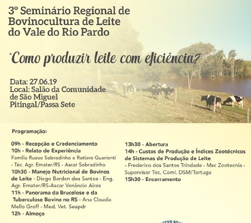 Vale do Rio Pardo realiza encontro para debater eficiência na produção leiteira