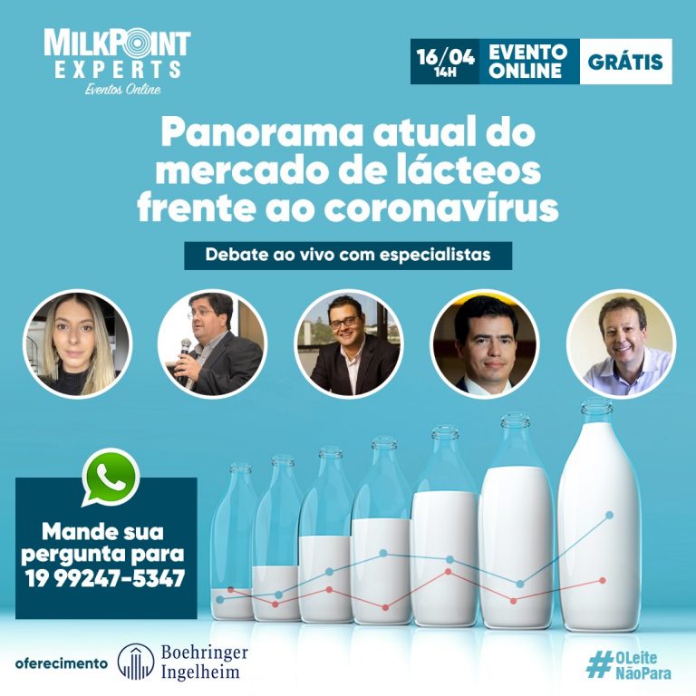 Milkpoint Experts realiza palestras e debates online sobre o mercado de lácteos frente ao coronavírus