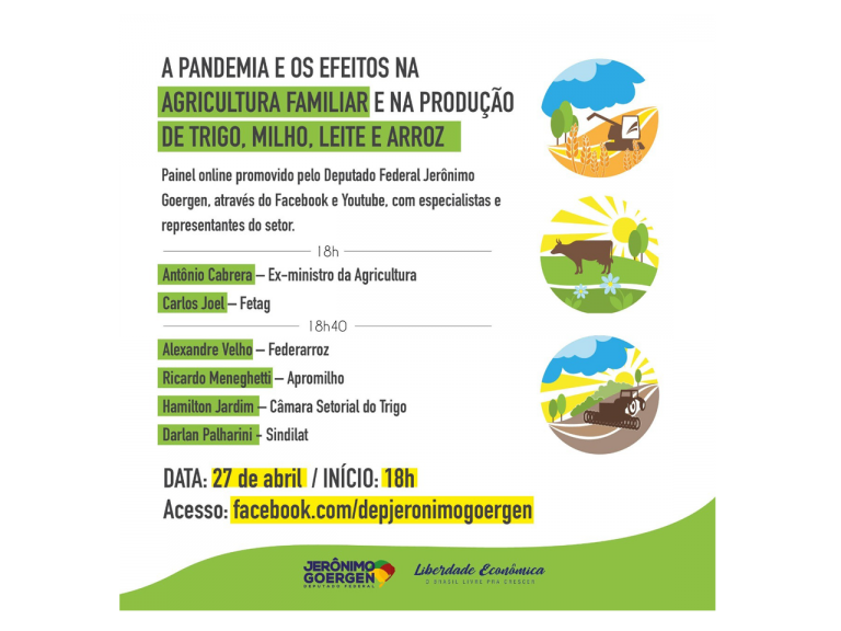 Painel virtual debate efeitos da pandemia na agricultura familiar