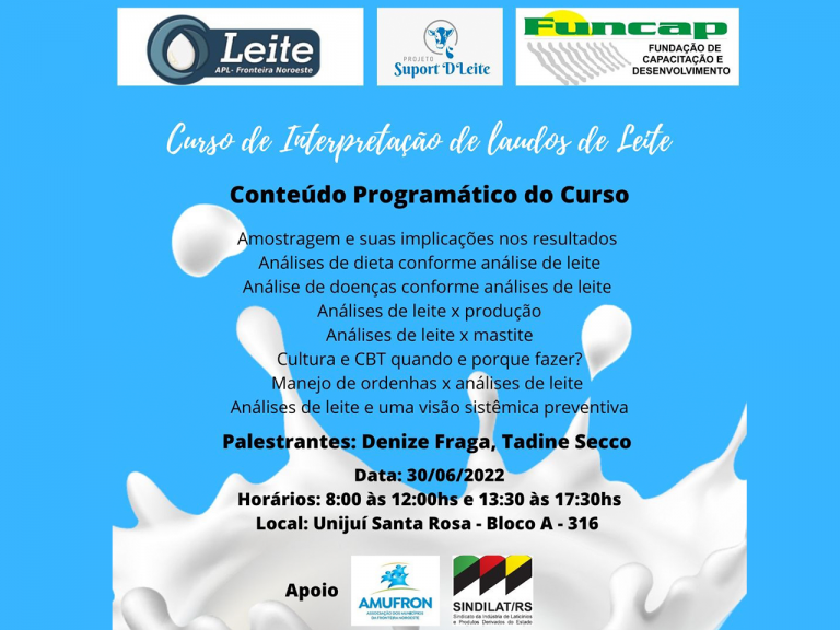 Curso promove capacitação de técnicos para análise de laudos de leite