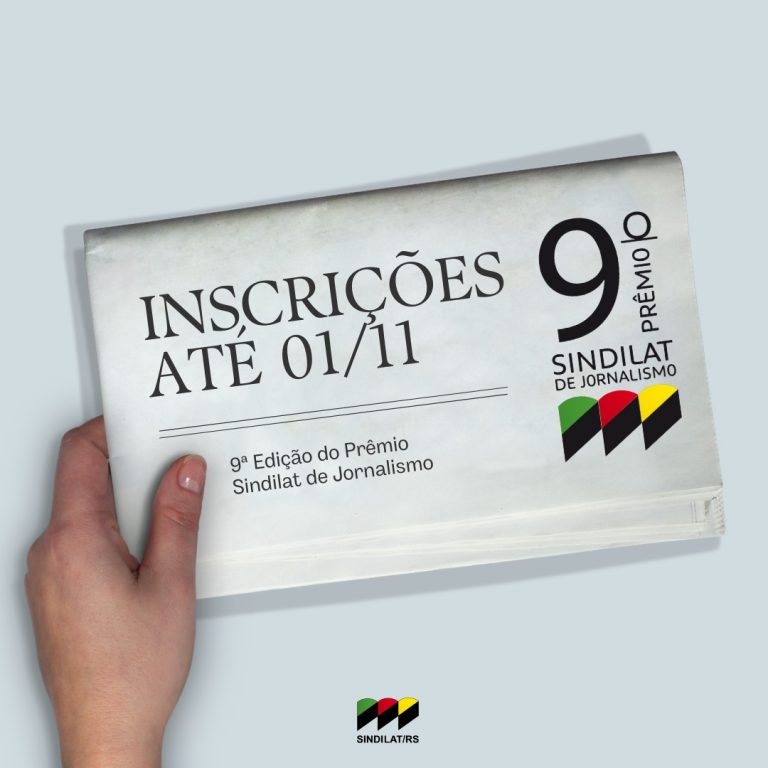 Inscrições para a 9ª edição do Prêmio Sindilat de Jornalismo vão até 01/11